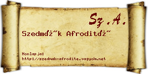 Szedmák Afrodité névjegykártya